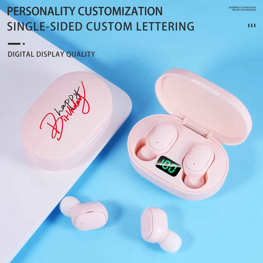 

Беспроводные наушники E6S TWS с Bluetooth, настраиваемый логотип, светодиодный дисплей, кнопка управления, водонепроницаемые наушники с шумоподав...