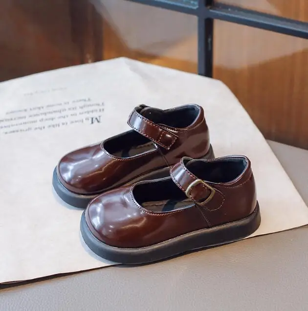 

Черные Лоферы для девочек, школьная обувь, новинка 2023, простая детская кожаная обувь, детская повседневная обувь, Прямая поставка, осенняя неглубокая Корейская обувь