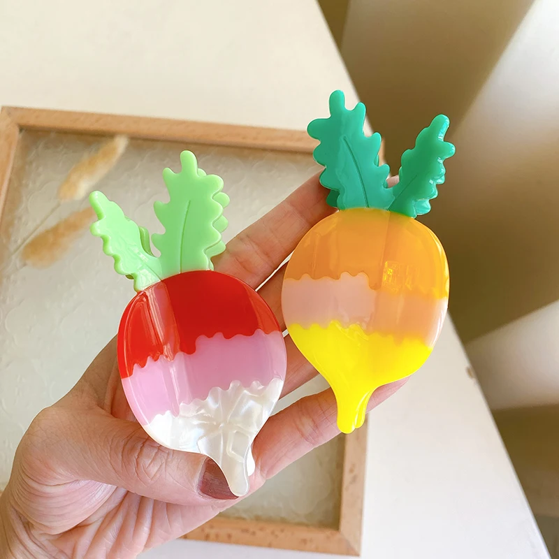 Ful Diy Carrot Rabbit Hair Clips For Women Kids Vegetable Animal Hair Claw Hairpin Headdress