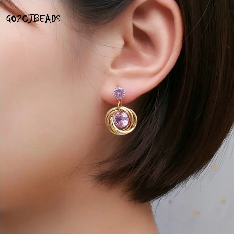 

Shiny Zircon Earrings 2022 for Women Trend Piercing Earrings Jewelry Earing Fashion Women Delicate Woman Stud Earrings