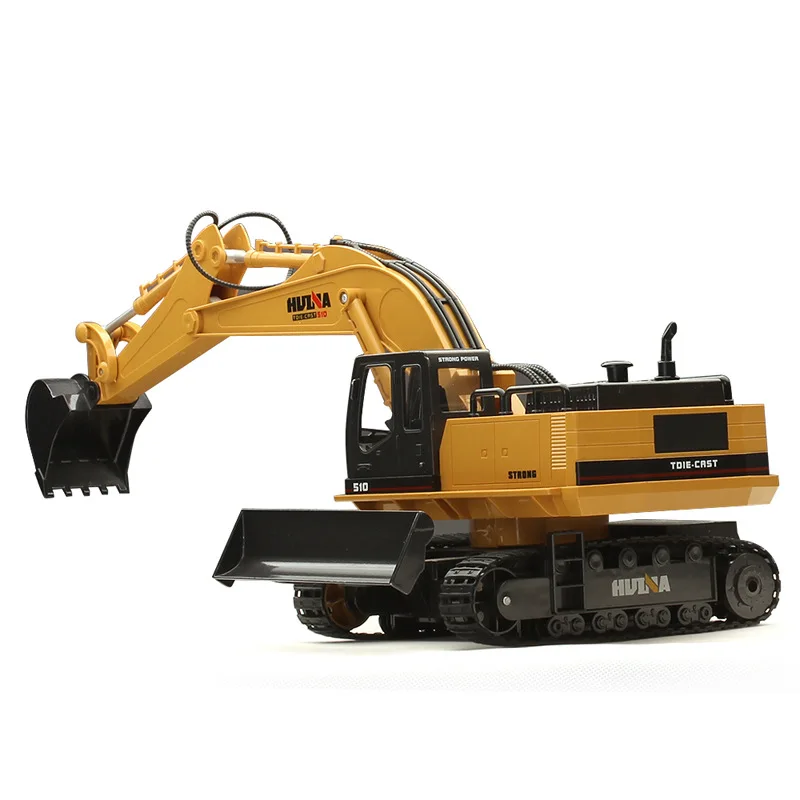 RC Alloy Excavator Car 2.4G 11CH Metal Remote Control Engineering Digger Truck Model Electronic Heavy Machinery Toy for Kids enlarge
