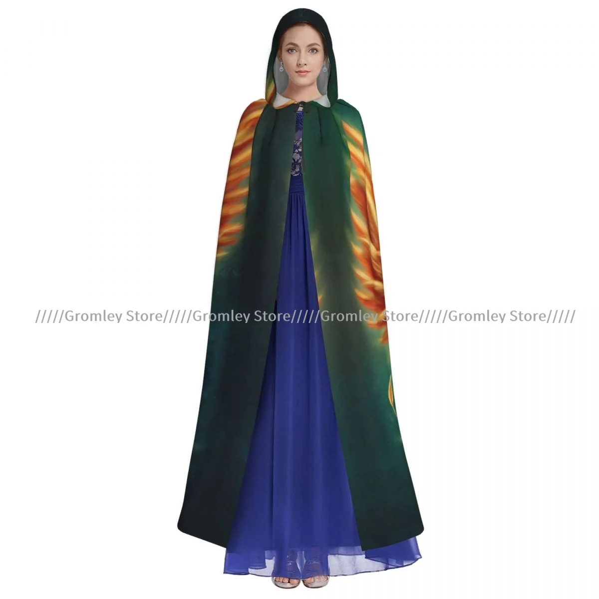 Магический Феникс плащ для взрослых с капюшоном средневековый костюм ведьма