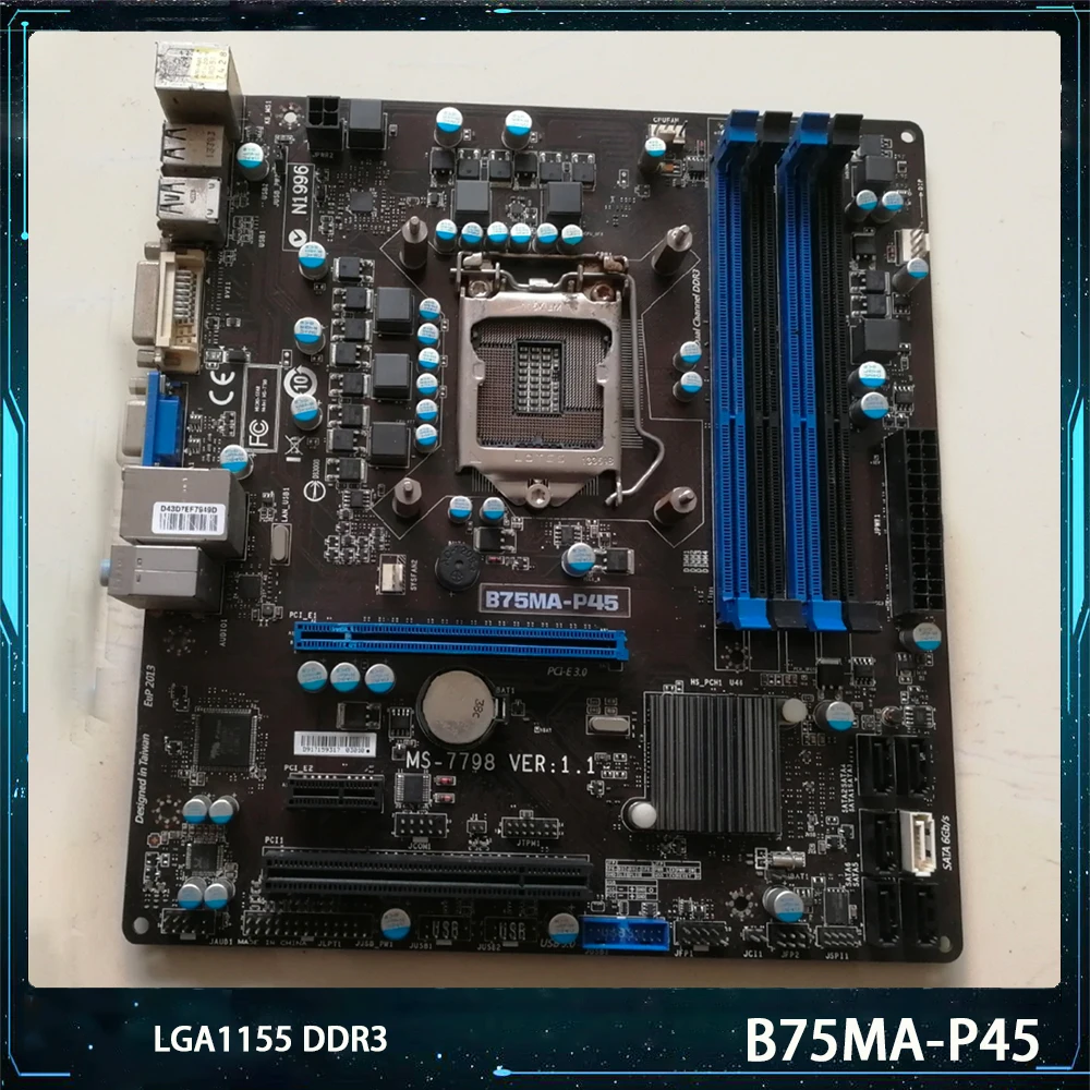 

Материнская плата для настольного ПК Msi B75MA-P45 LGA1155 DDR3 32G SATA3 USB3.0, оригинальное качество