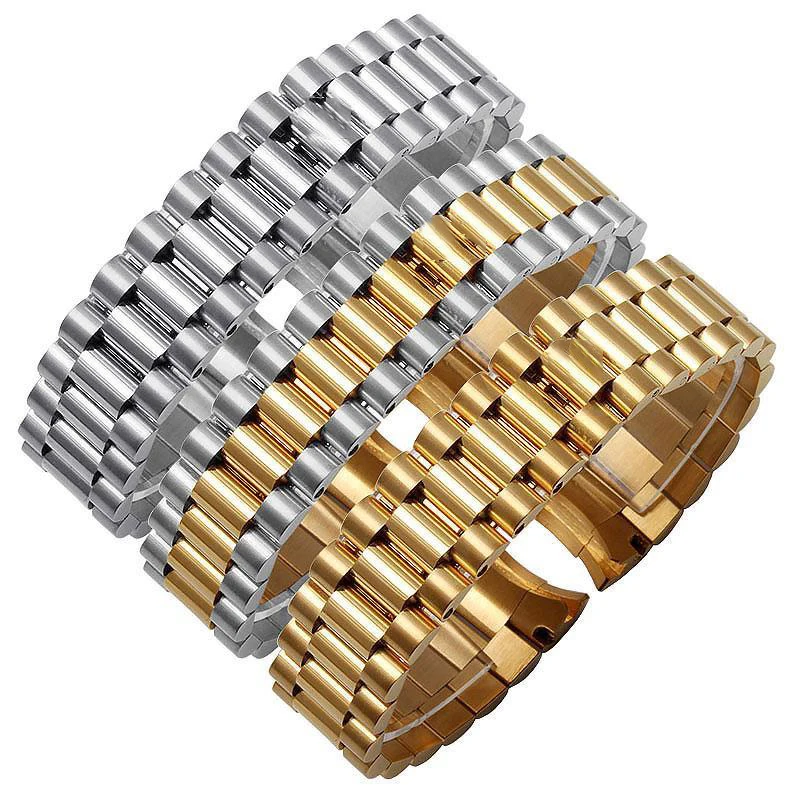 Watch Band For Rolex DATEJUST DAY-DATE OYSTERPERTUAL DATE Stainless Steel Strap Watch Accessories 13 17 20 21mm Watch Bracelet