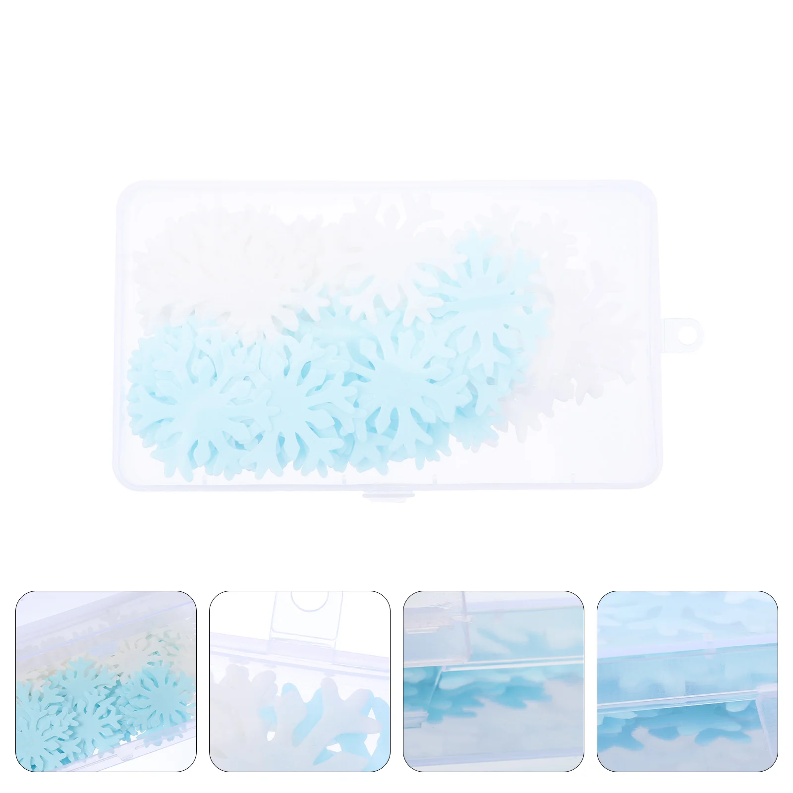 

Glutinous Rice Paper Snowflakes Beautiful Wafer Edible Cake Decors Christmas Supplies Decorations White