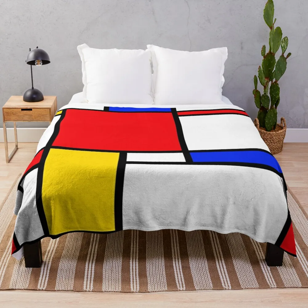 

Mondrian Throw Blanket crochet blanket decorative sofa blanket floral throw blanket multi-purpose