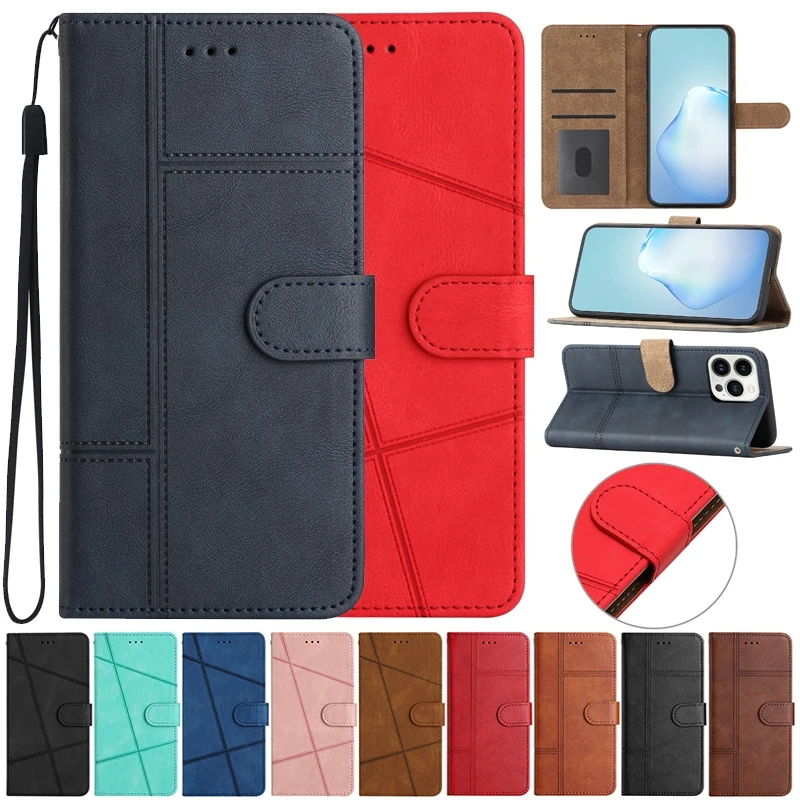 PU Leather Protect Cover For Samsung Galaxy A04S A04E A14 A20 A20E A21S A22 A23 M23 A30 A32 A33 A34 A40 A41 Slim Fit Wallet Case