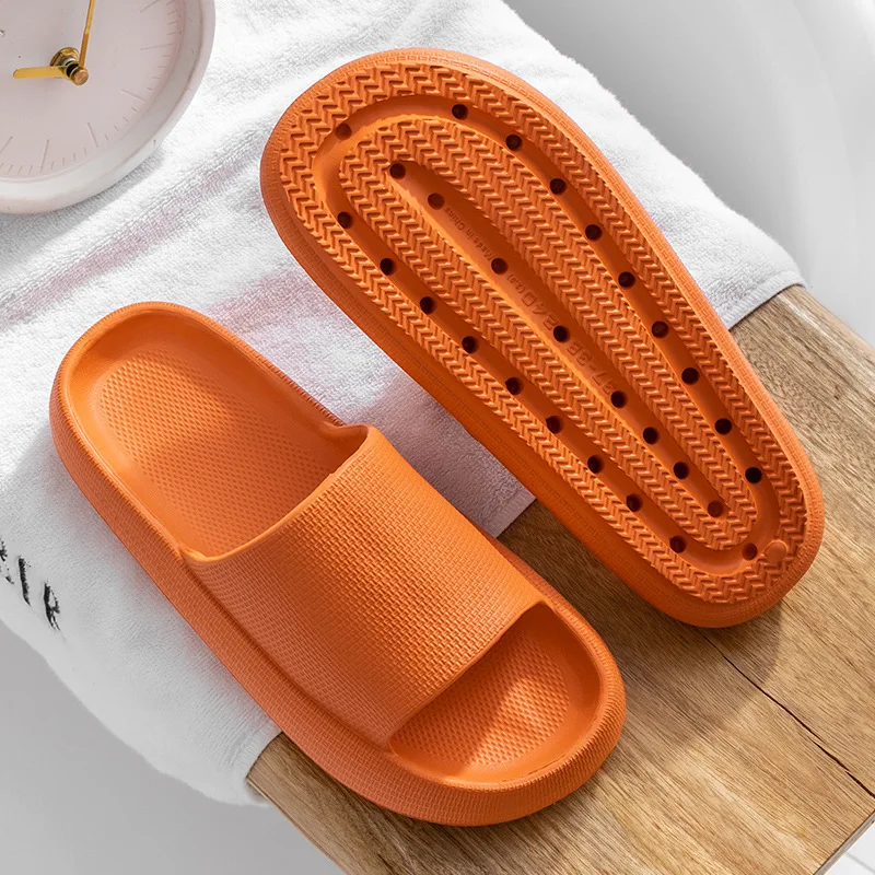 Fashion Women Summer Soft Slippers Thick Platform Bathroom Home Men Indoor Non-slip Anti-slip Female Cloud Cushion Slides