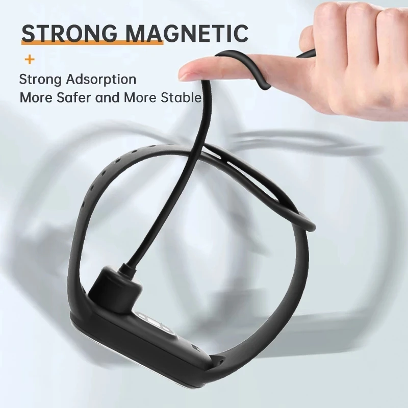 1m USB Charger Cable For Xiaomi Mi Band 5 6 7 Magnetic Charging Adapter Wire Cord NFC Smart Watch Wristband Bracelet Miband - купить по