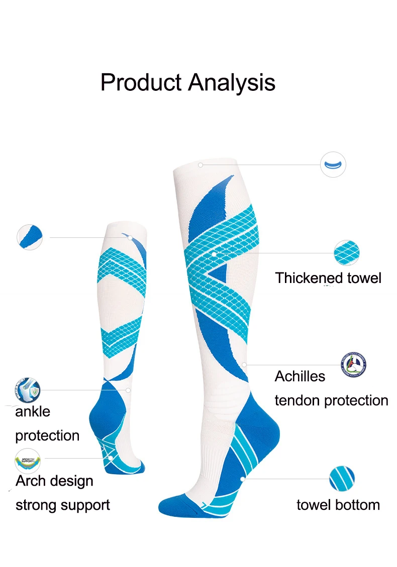 Outdoor Mountaineering Marathon Running Socks Sports Socks Long Leg Socks Jump Rope Badminton Long Leg Compression Socks