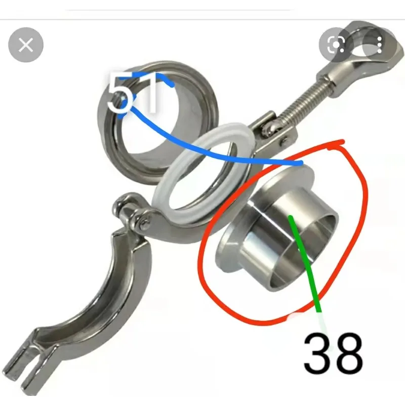 Фото ZzlHOP Tri Clamps Полный набор фитингов для труб Набор наконечников Соединение Quick 2, трицепное соединение из нержавеющей стали Equl Forg №3