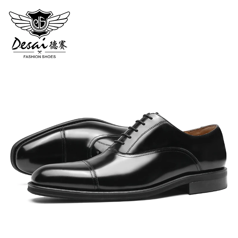 Оксфорды DESAI из натуральной кожи итальянские деловые мужские брендовые туфли
