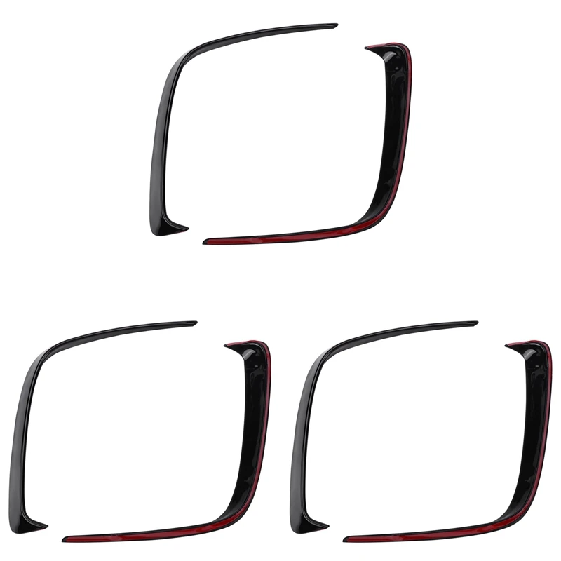 3 пары автомобильных черных ABS задний бампер сплиттер спойлеры Canard для Mercedes Benz W176