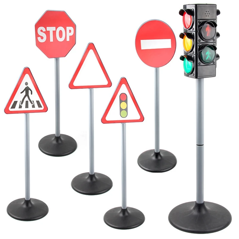 

Simulated Two-Sided Traffic Crosswalk Signals Kids Learning Toys