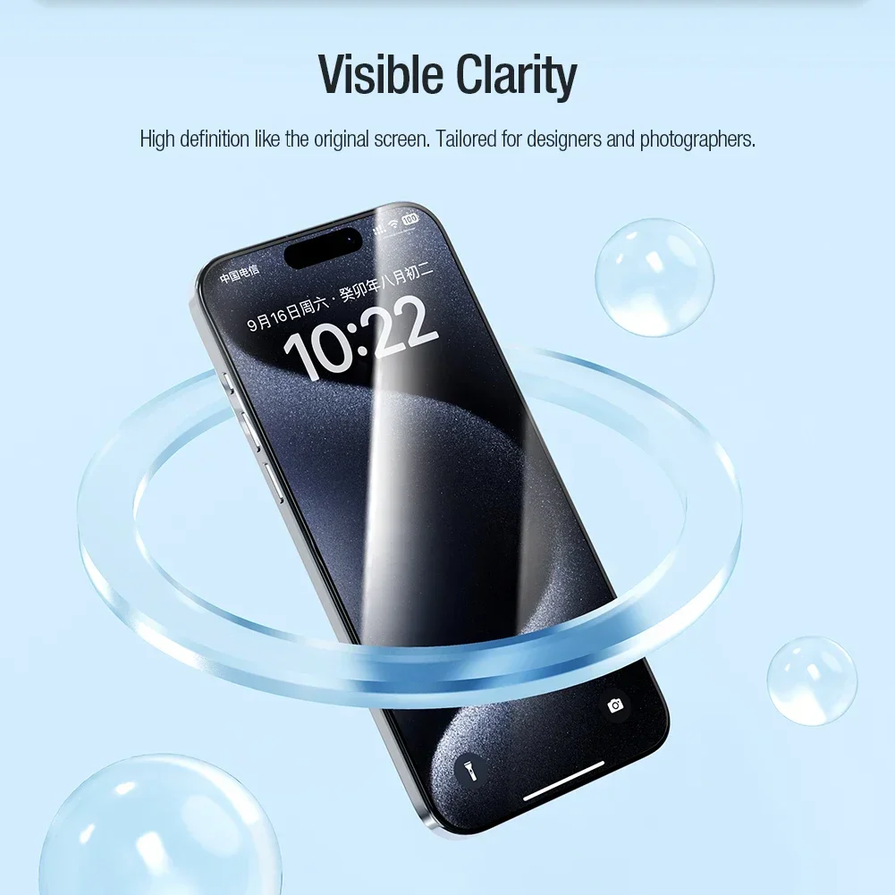 Защитная пленка для экрана NILLKIN EZ SET iPhone 15 Pro Max закаленное стекло с простым