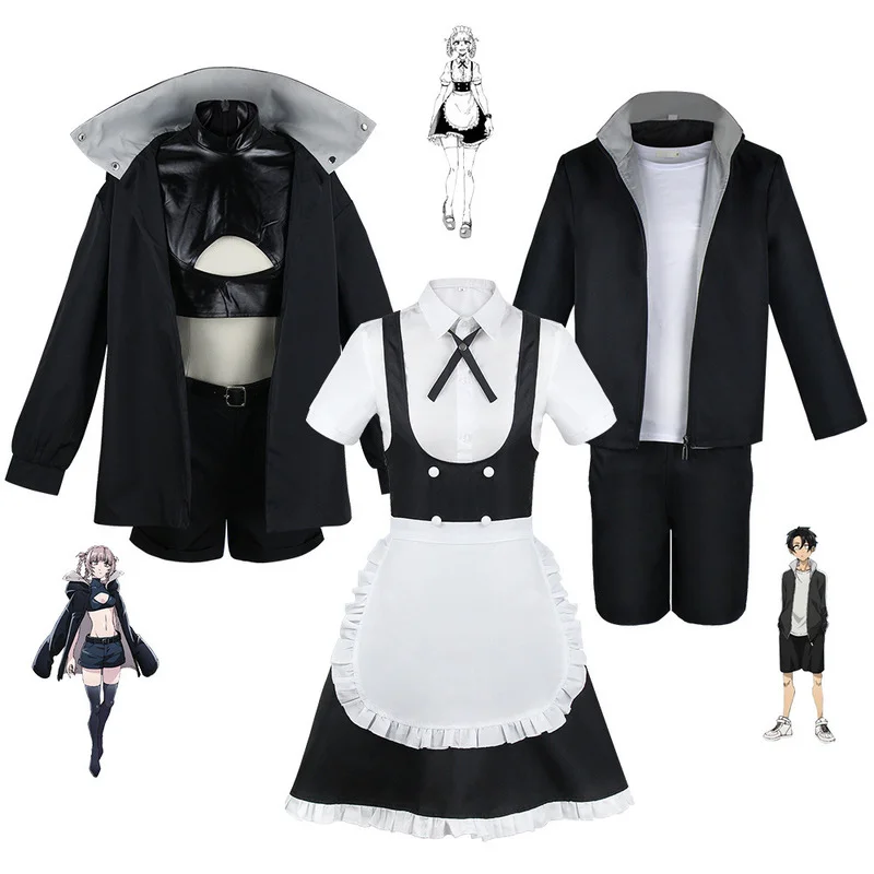 

Костюм горничной из аниме «CALL OF THE NIGHT» нанькакуса назуна, костюм горничной Yamori Ko, жакет, футболка, жилет, комплект для ролевых игр, костюм для ...