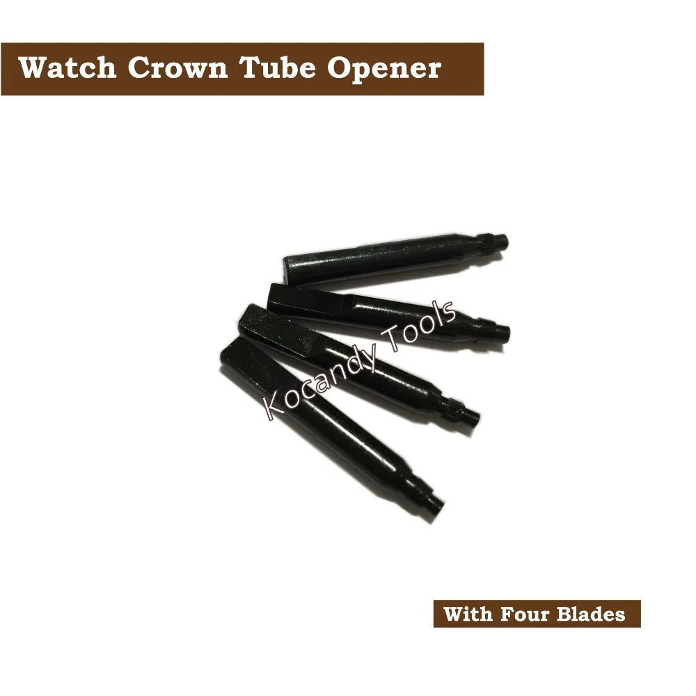Watch Crown Tube Insert Remover Opener Holder Tudo Brand Watch Case + 4  Blade Watch Repairing Tool