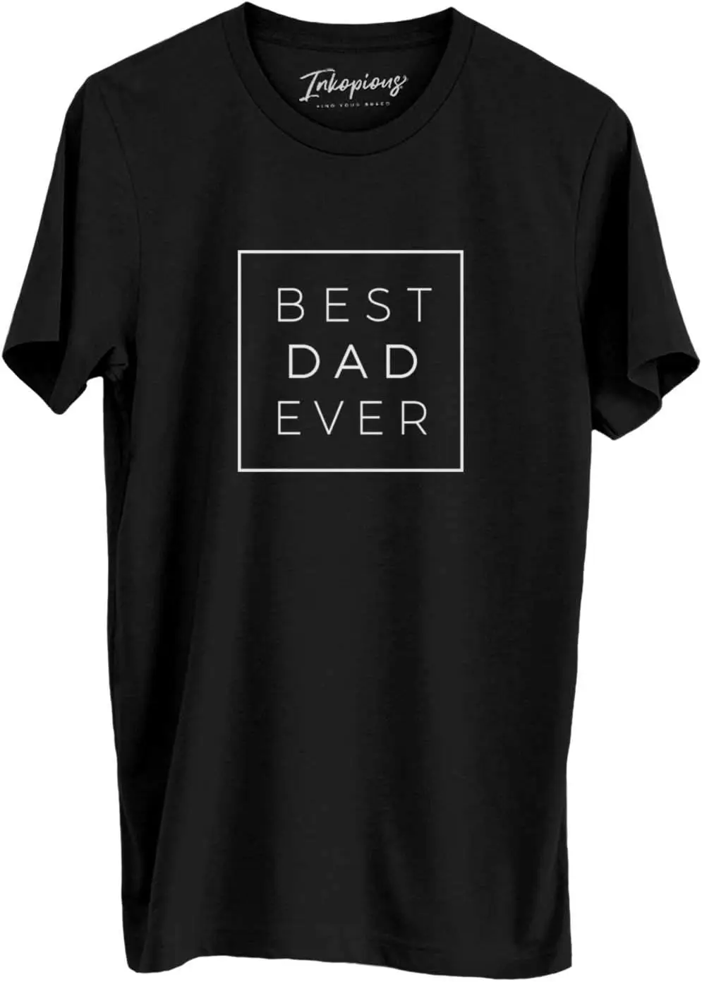 Футболка Inkopious Best Dad Ever Boxed Collection — подарок на день отца маленький серый круглый