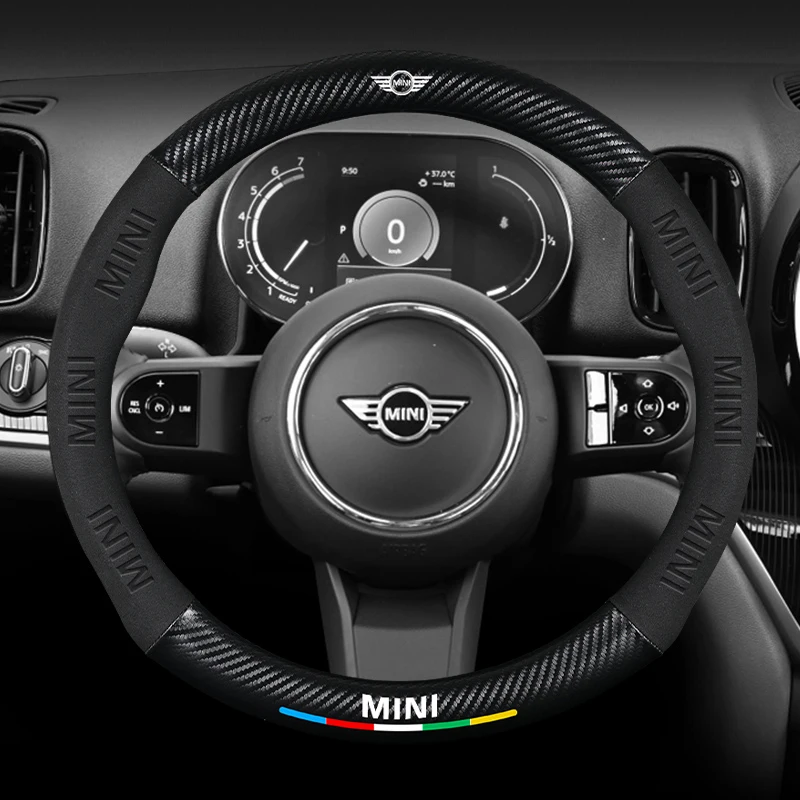 Чехол на руль автомобиля для BMW MINI JWC R54 R55 R56 R60 F54 F55 F56 F57 John Cooper S Clubman Countryman замша из