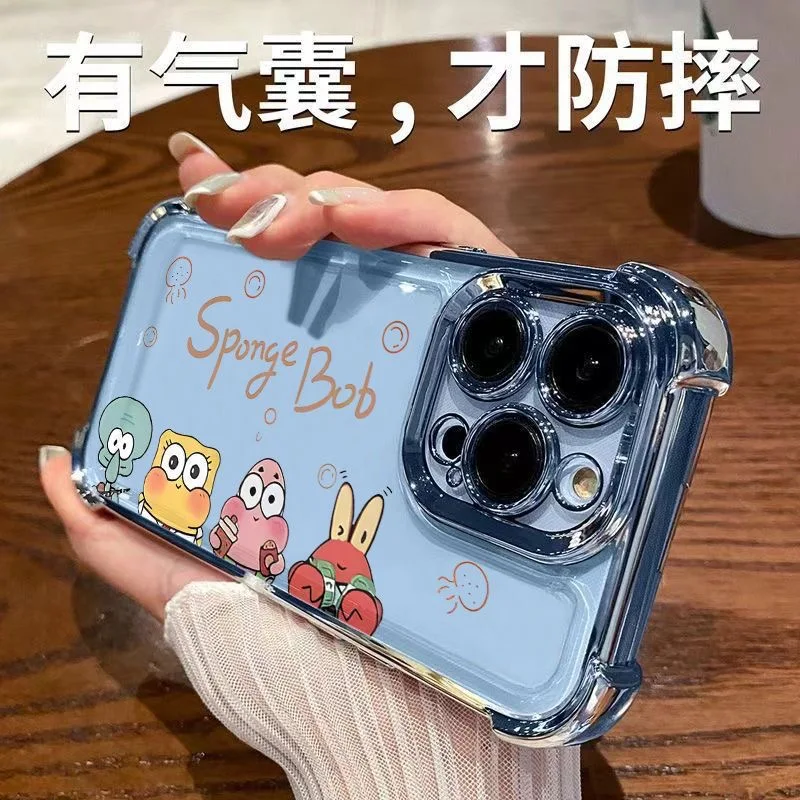 Милый чехол с изображением губки героями мультфильмов для Infinix Hot 40i 30 30i 10s 9 Play Smart 8