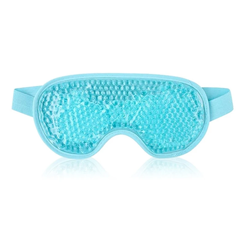 Фото Охлаждающая гелевая маска для глаз, многоразовая маска для сна Eyemask с плюшевой подложкой для снятия головной боли, отечности, мигрени, стрес... №3