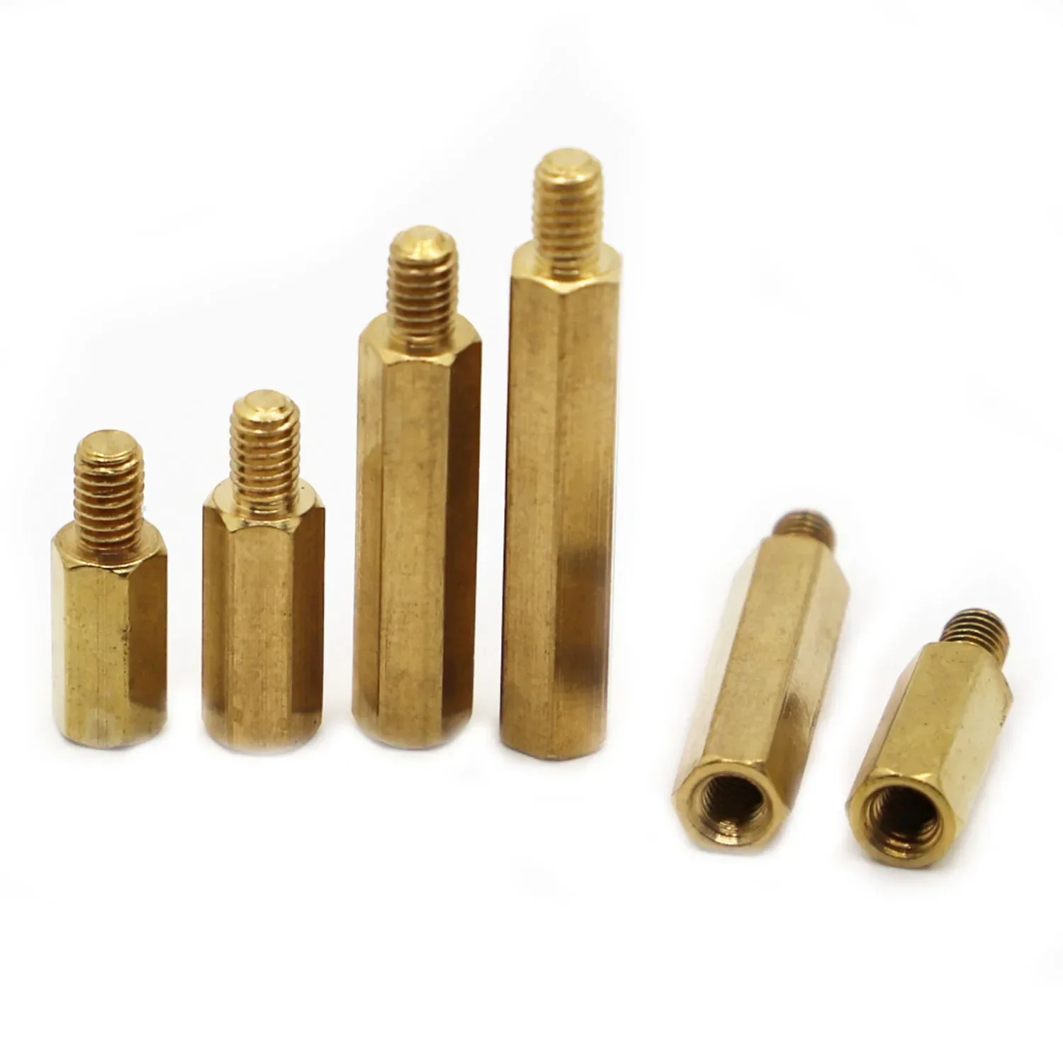 10pcs M2 M2.5 M3 M4 Hex Male to Female Brass Standoff Spacer Hexagonal Stud Hollow Pillars