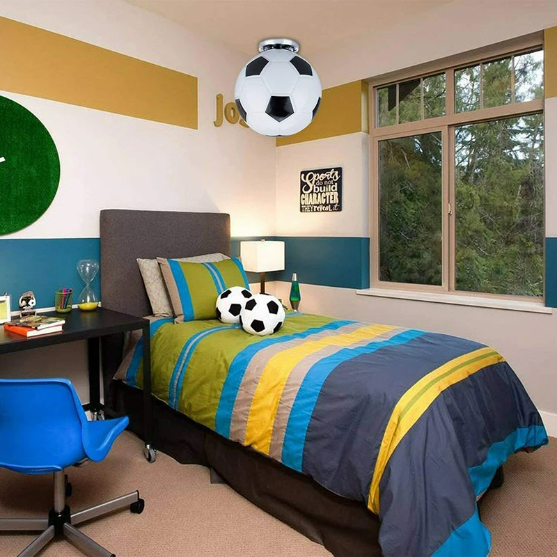 

Football Ceiling Light LED Ceiling Lamp Soccer Ball Indoor Lighting For Home Decro Kids Bedroom Lights Modern Soccer Lamps