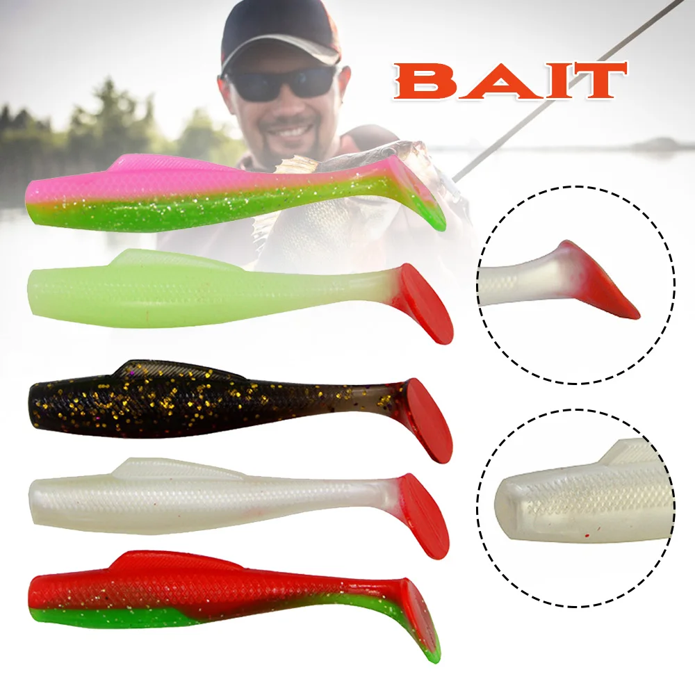 

6 шт. биометрическая приманка, приманка без головы, мягкая рыба, T-хвост, искусственные мягкие насекомые, приманки, искусственные приманки, ры...