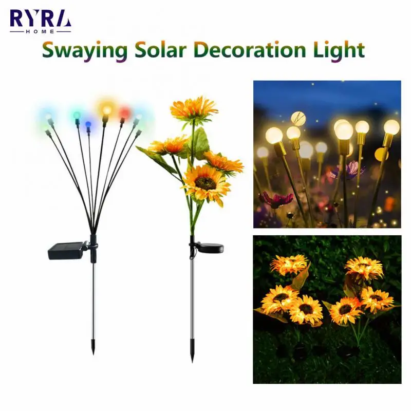 

Уличный Солнечный Подсолнух, водонепроницаемый светодиодный светильник типа s, фейерверк для сада, ландшафта, праздничное украшение, рожде...