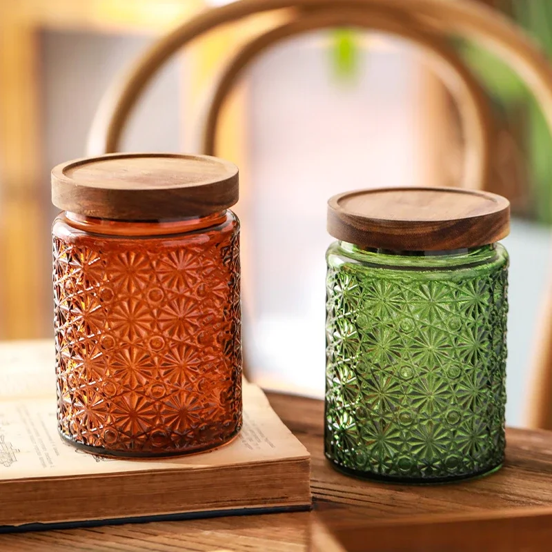 Герметичная стеклянная бутылка банка для хранения пищевых продуктов кухонная