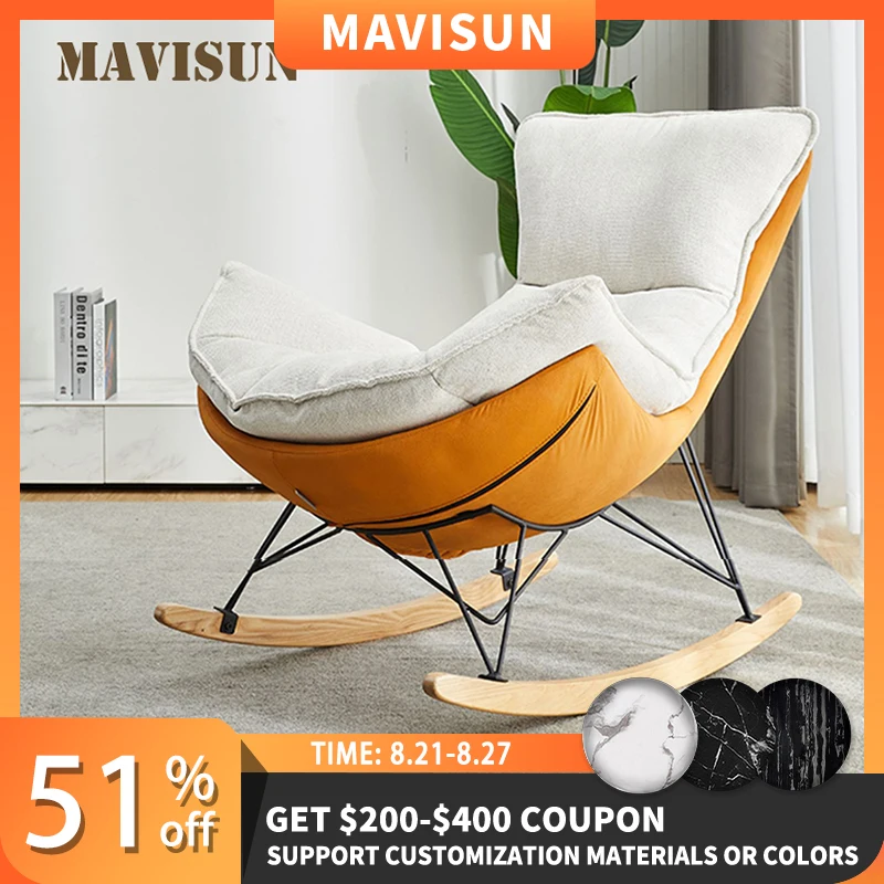 In Orange And White Carbon Steel Frame Living Room Soft Chaise Lounge With Pedal Leisure Chairs