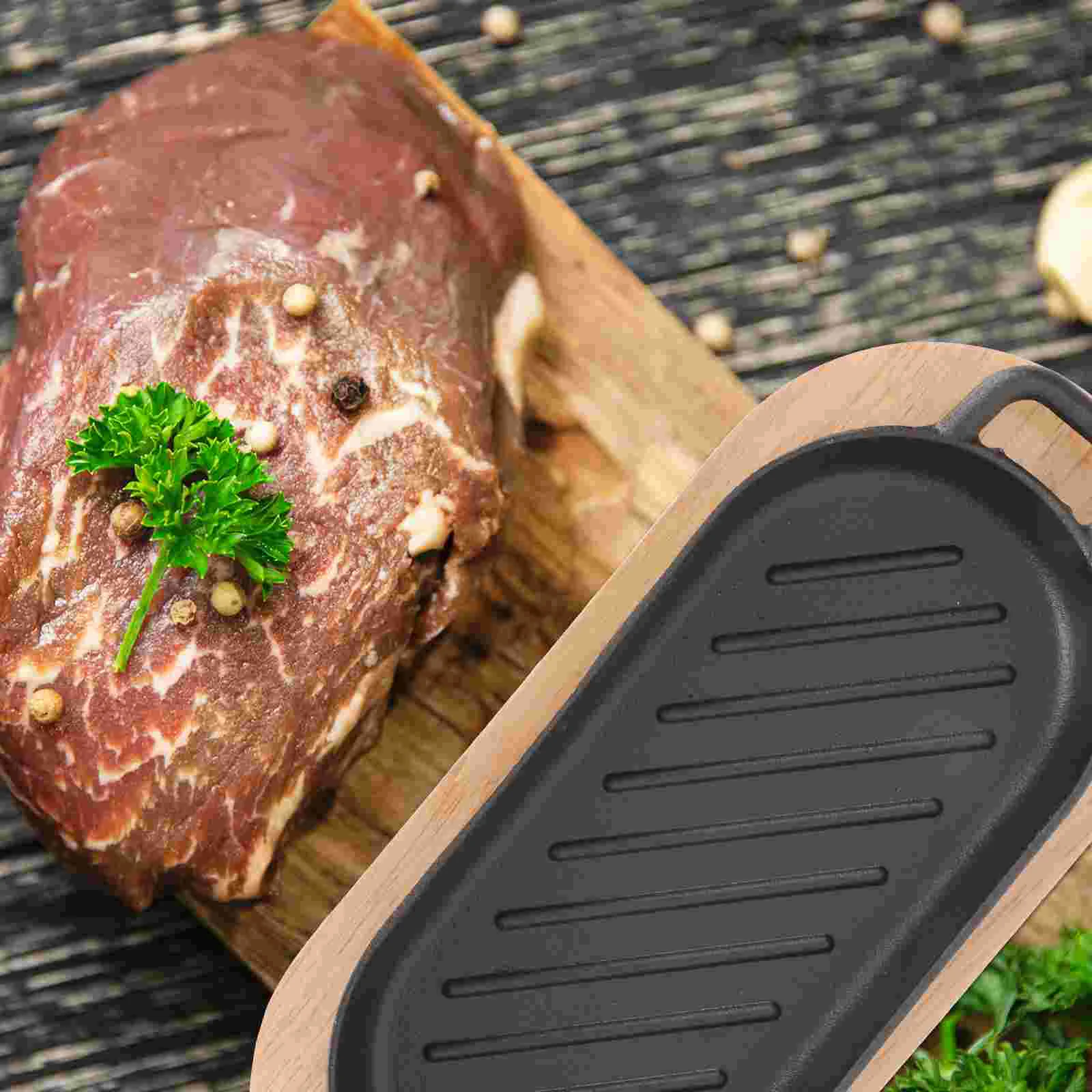 Тарілка для стейка Теппаньяки Гриль Поднос барбекю Утюг жарки рыбы Блюдо