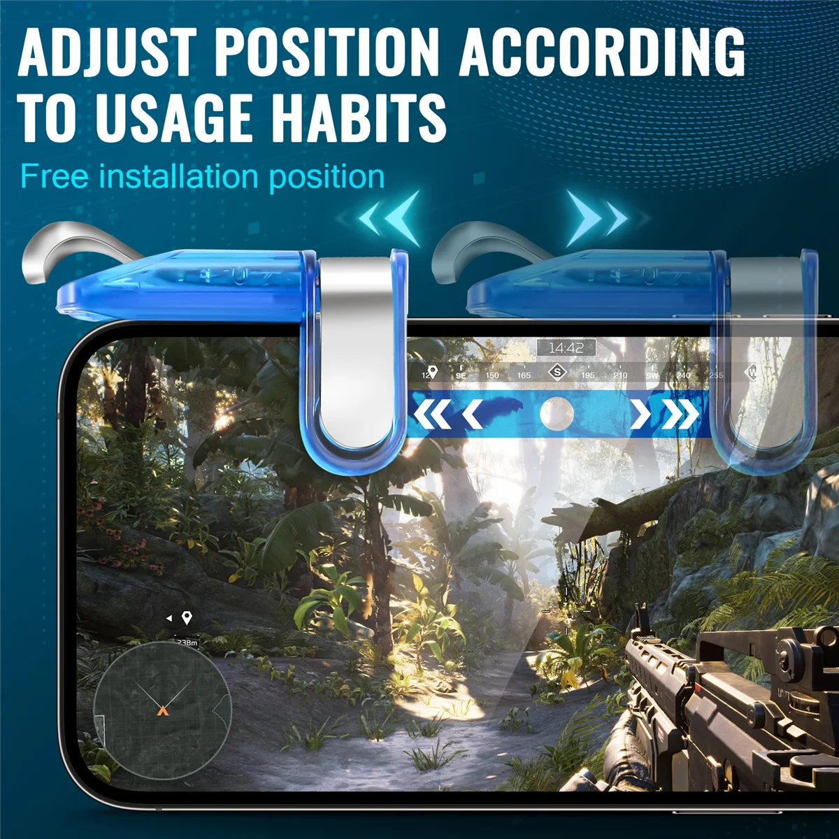 Мини-игровой триггер для геймпада мобильного управления L1 R1 игровые огненные