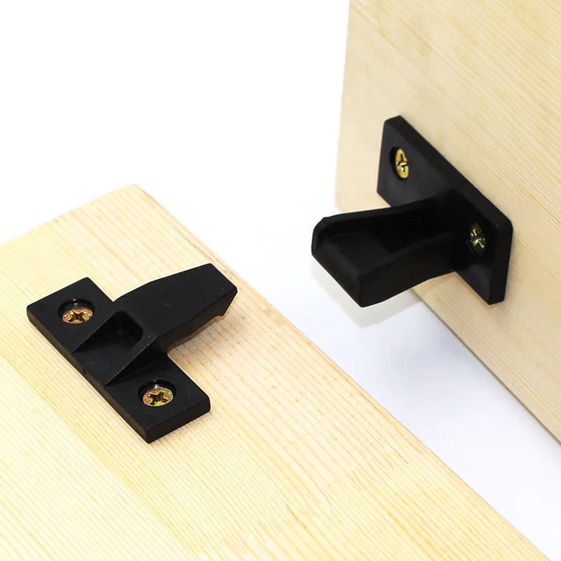 

4set Furniture Hasp Latches Locks Plastic Corner Brace Connection Hinge Wardrobe Snap Wall Panel Buckle Fastener Support Fitting