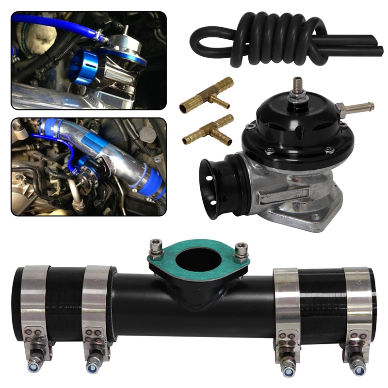 

Type-S RS RZ Style Universal 30PSI Adjustable Turbo Blow Off Valve & 2inch Flange Pipe Clamp Kit