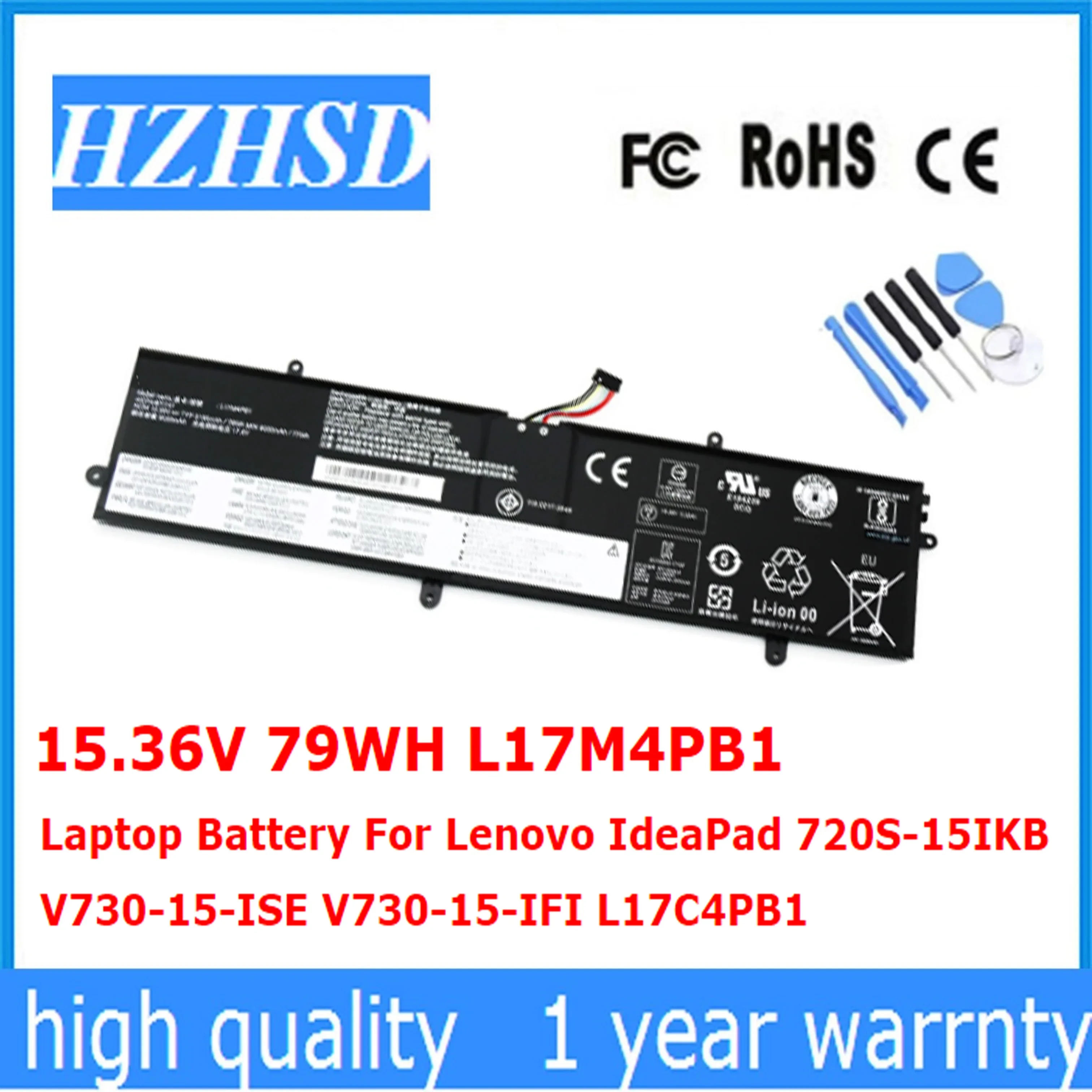 Оригинальный аккумулятор для ноутбука Lenovo IdeaPad 720S-15IKB V730-15-ISE L17C4PB1 15 36 в 79WH L17M4PB1
