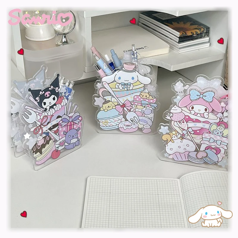 

Sanrio Kawaii Kuromi Anime Pen Holder Cinnamoroll My Melody Cartoon Cute Student Stationery Clutter Storage Desktop Ornaments