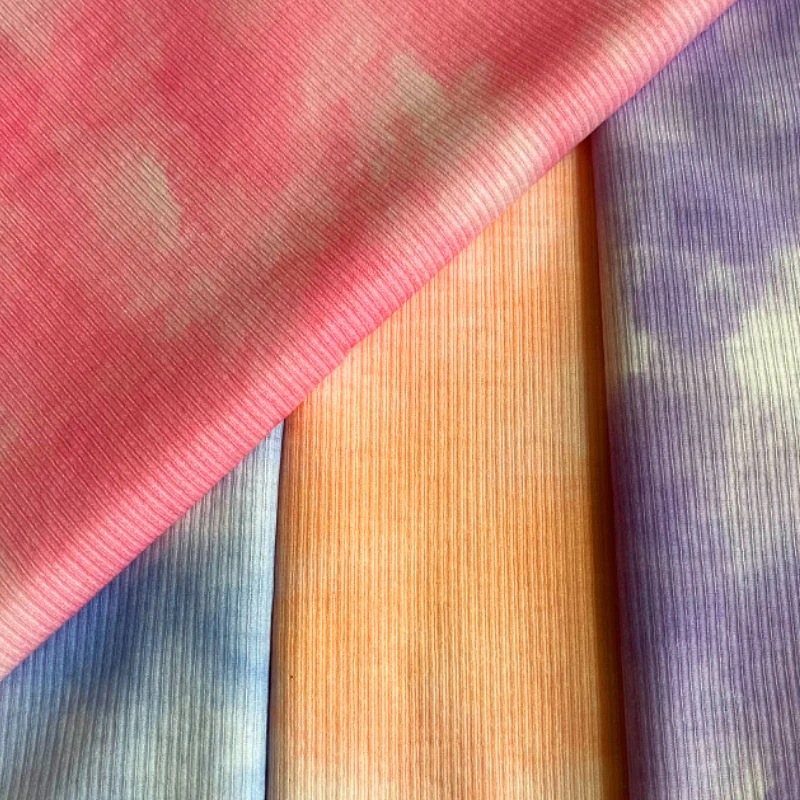 Эластичная трикотажная ткань в рубчик, 45x140 см