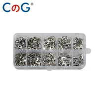 cg 320pcs boxed connector cold pressed terminals otut crimp terminals copper nose wiring u shaped o shaped terminal eletricol