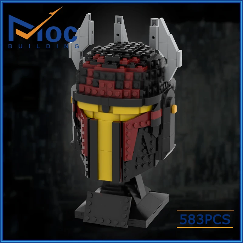 

DIY Модель шлема Гар Саксон Коллекционная серия MOC строительство космические войны строительные блоки игрушки подарок