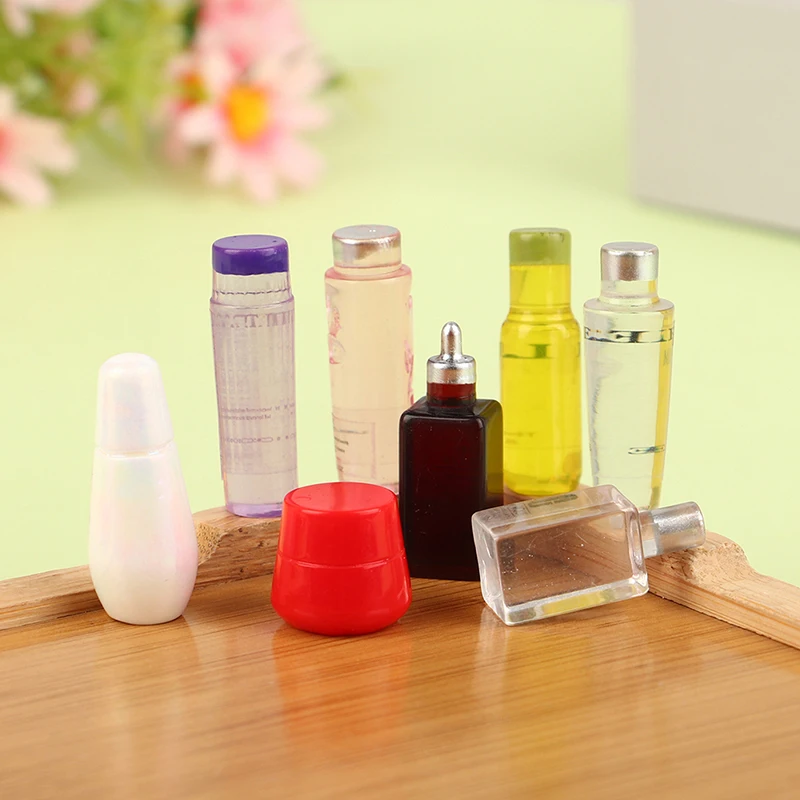 

1Set 1:12 Dollhouse Miniature Skin Care Water Lotion Skincare Product Model Bathroom Makeup Scene Decor Doll House Accessories