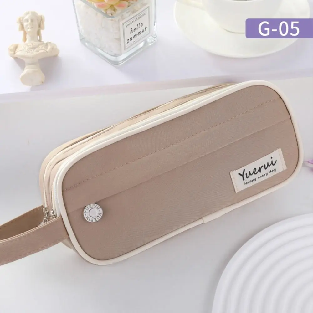 3-слойный пенал Macaron с двойной молнией большой емкости портативный чехол для