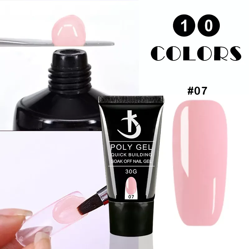 

NEW IN Latest Poly Nail Gel 30ml Semi-permanent Gel for Extension 10Colors Acrylic Gel Nail Polish Manicure Builder Hybrid Gella