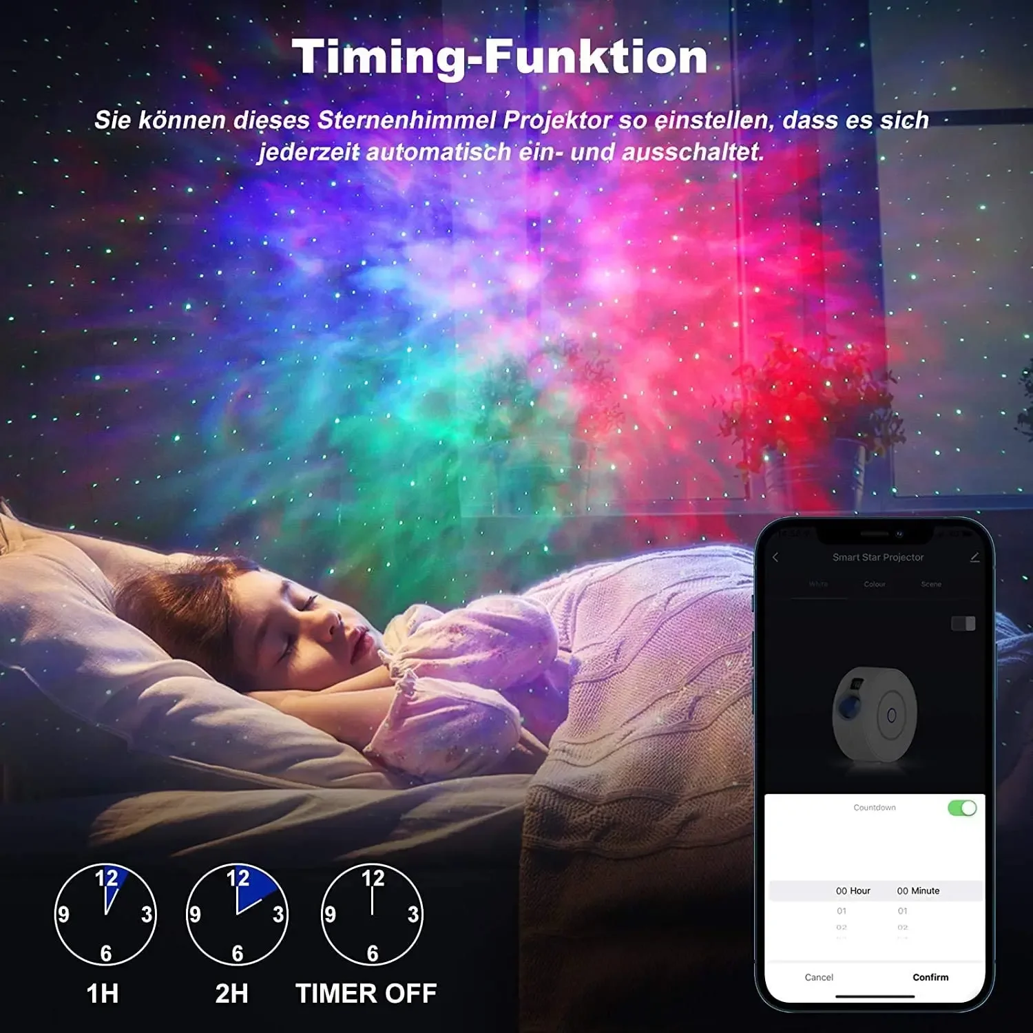 Фото Tuya WiFi Smart Aurora Galaxy Star проектор ночник Alexa голосовое управление управление через приложение управление звездный проектор светодиодный светильник детский подарок №3