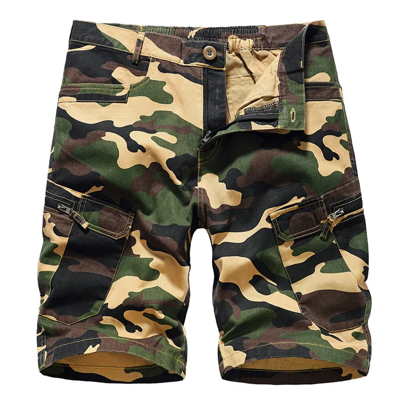 Pdmcms Camouflage Shorts Men Summer Casual Beach Shorts Men Work Shorts Men Loose Large Cotton Shorts Half-length Pants Men Pant