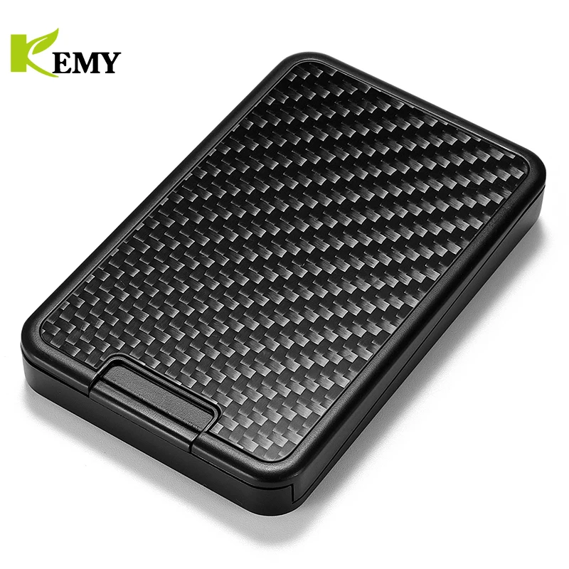 KEMY Slide Wallet RFID Blocking Carbon Fiber Credit ID Card Holder For Men Women Male Female Card Cover Money Minimalist Purse