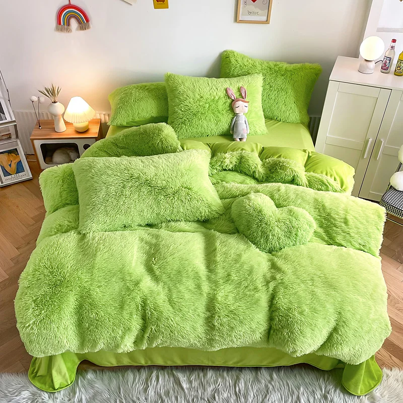 

Long Shaggy Throw Blanket Bedding Sheet Large Size Warm Soft Thick Fluffy Sofa Sherpa Blankets Pillowcase Comforter Cover