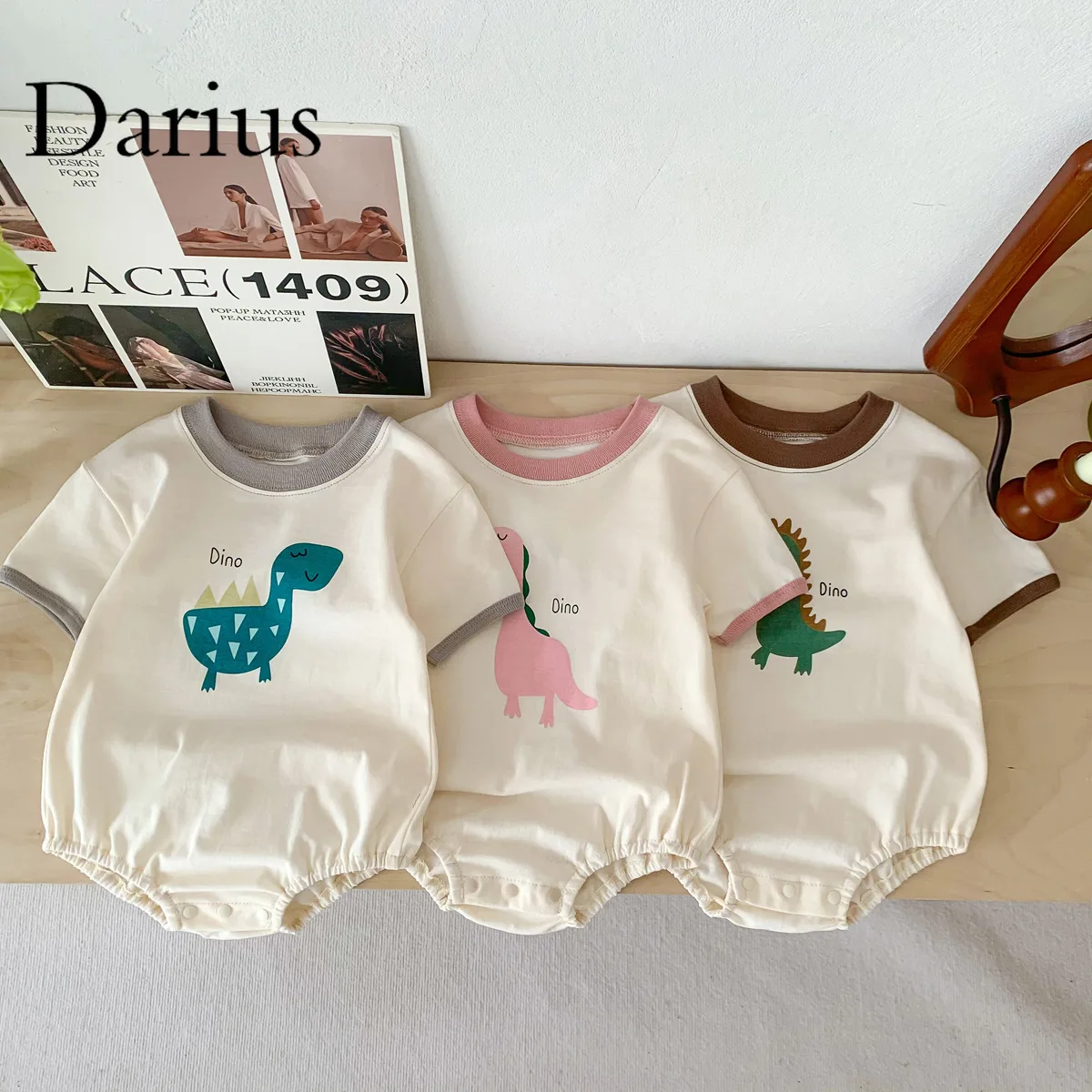 

Summer Infant Baby Boys Girls Romper Dinosaur Print Baby Playsuit