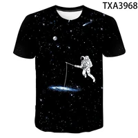 new space astronaut 3d t shirts men ladies kids cosmic print starry fashion streetwear breathable lightweight fitness top