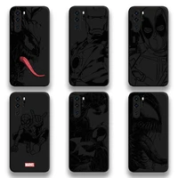 deadpool venom iron man sketch phone case for huawei p20 p30 p40 lite e pro mate 40 30 20 pro p smart 2020